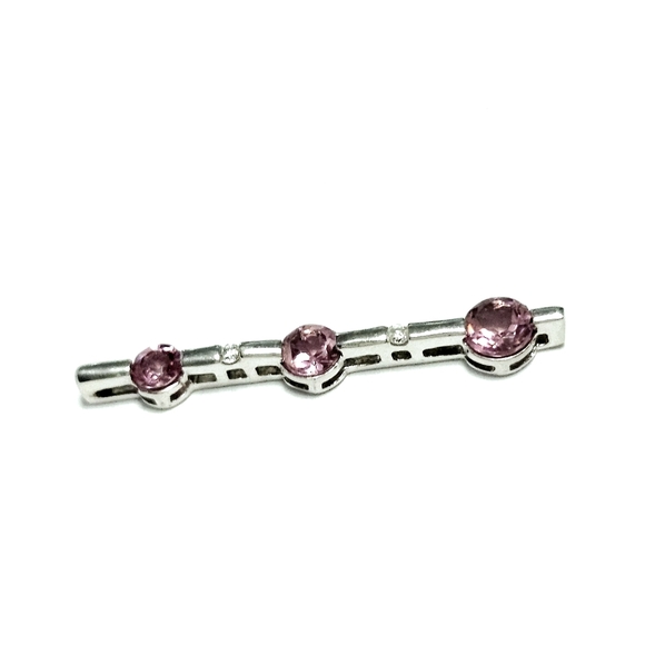 Pink TOPAZ & Diamond Platinum Journey pendant - Picture 8 of 10